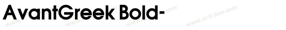 AvantGreek Bold字体转换